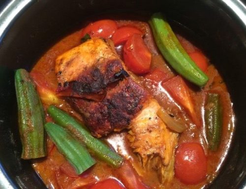Curry Fish in under 20 minutes using left- over salmon